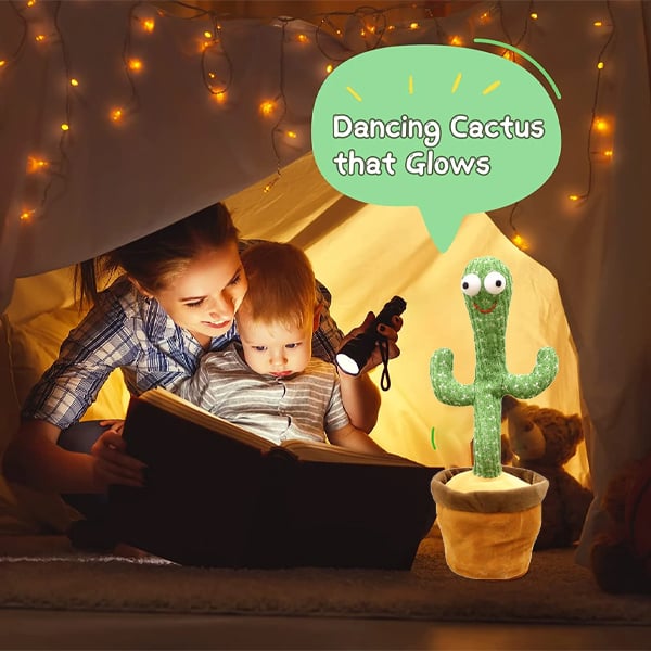 Dancing Cactus Toy Winter Style with Hat and Muffler